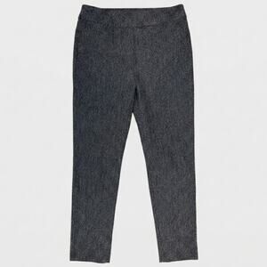 Chico's Womens Size .5 US 6 Gray Textured Fabric Metallic Gray Pull On Pants